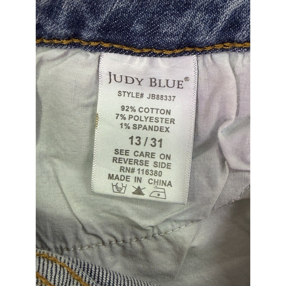 Judy Blue Jeans Womens 13/31 Blue Light Wash High Rise Boyfriend Fit Stretch - Picture 7 of 8